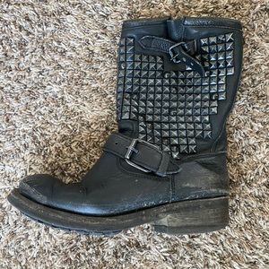 ASH Trash studded moto engineer boots